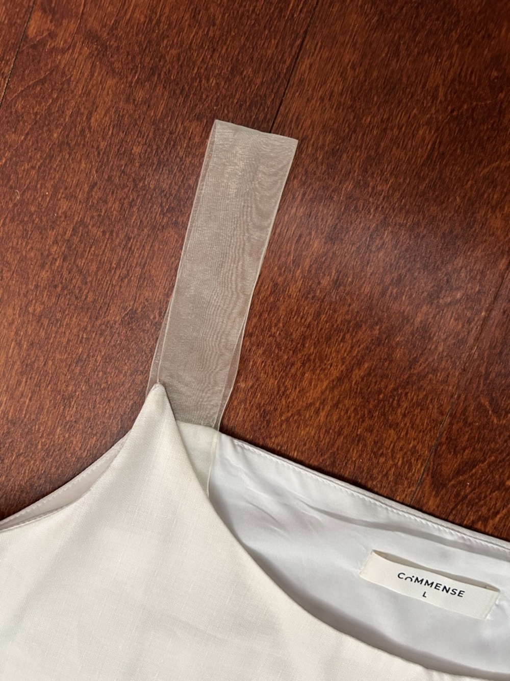 Commense Cream Mini Dress with Tan Floral Border - Picture 3 of 12